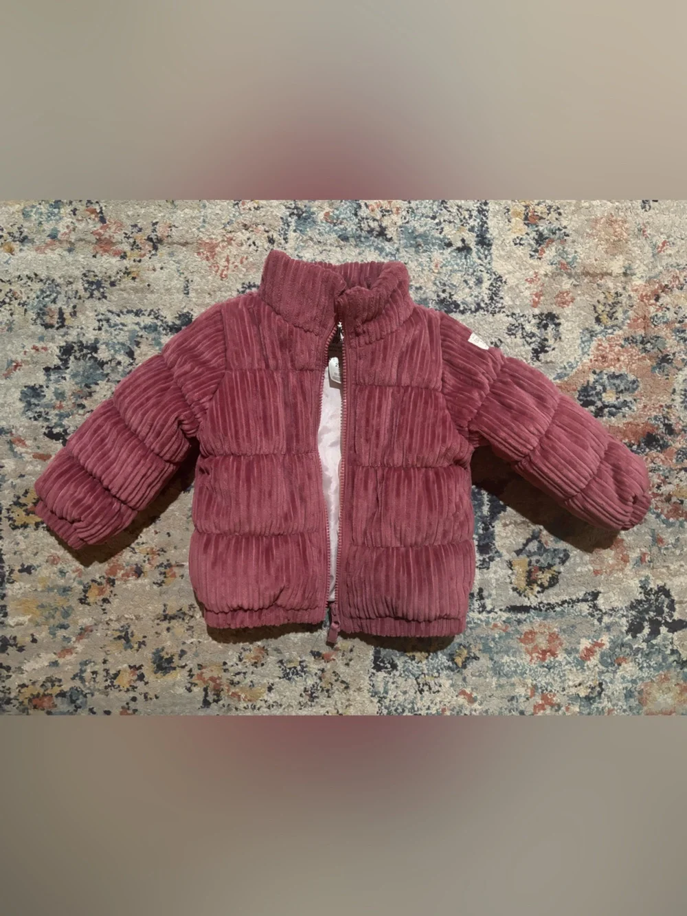 OshKosh B'gosh Corduroy Puffer Jacket in Dusky Rose